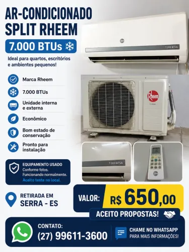 Ar condicionado de 7 mil BTUs