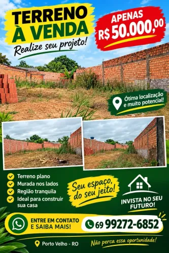 Terreno 10x30 (300m²) à Venda - Cidade Nova - Porto Velho/RO
