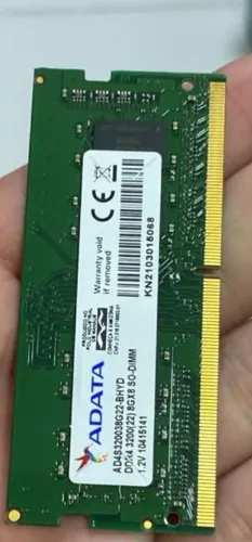 Memória ram ddr4 8 gigas de notebook frequência 3200.