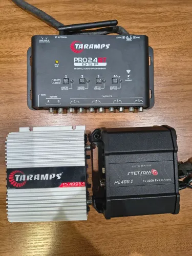 Kit DSP Taramps Pro 2.4 BT + Módulo Taramps TS400x4 + Stetsom HL400.1