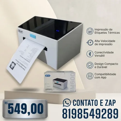 Impressora Térmica de Etiquetas Knup, modelo IM600.