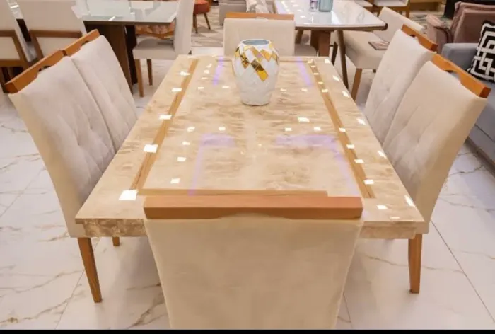 Tampo de Mesa em Pedra 2,10 x 1,00 m - Grande, Elegante e Sofisticado