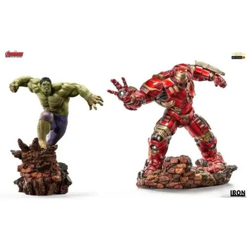 Hulk + Hulkbuster Iron Studios 1/10 S/Caixa