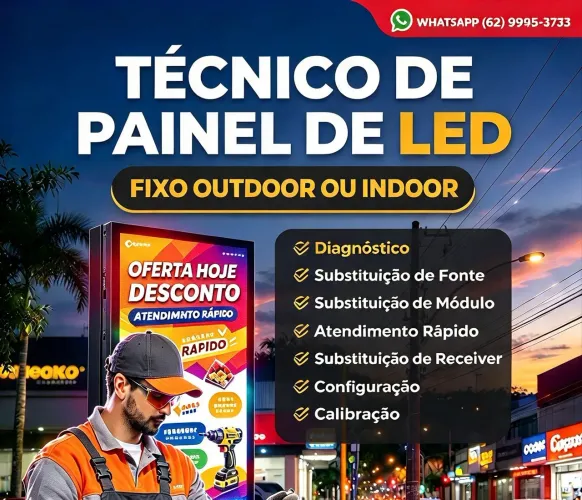 Técnico de painel de LED de rua