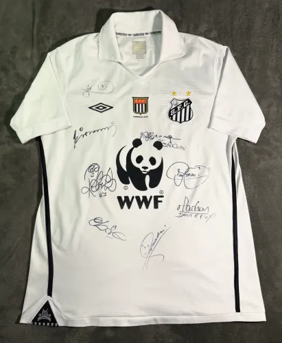 Camisa Santos 2010 - De jogo autografada - Paulistão