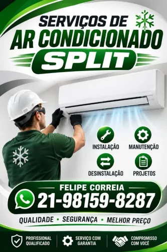 Instalação e Manutenção de ar condicionado SPLIT