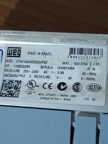 Inversor de frequência weg 1.5cv