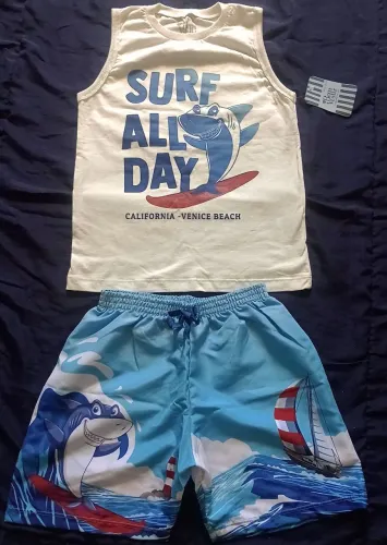 Conjuntos infantil verão menino Tam:8 roupas novas