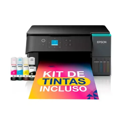 74102 Impressora Multifuncional Tanque de Tinta Colorida EcoTank L4360 Duplex Wi-Fi, USB,