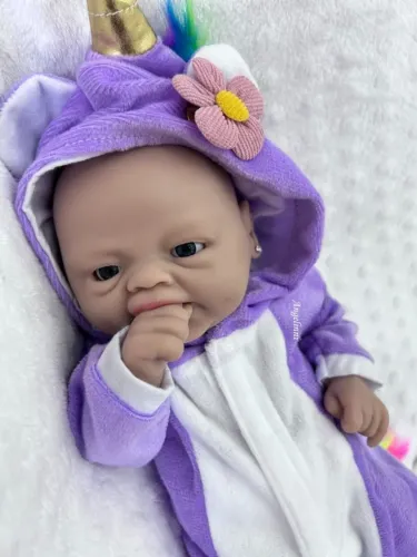 bebê reborn menina toda em silicone sólido pode dar banho