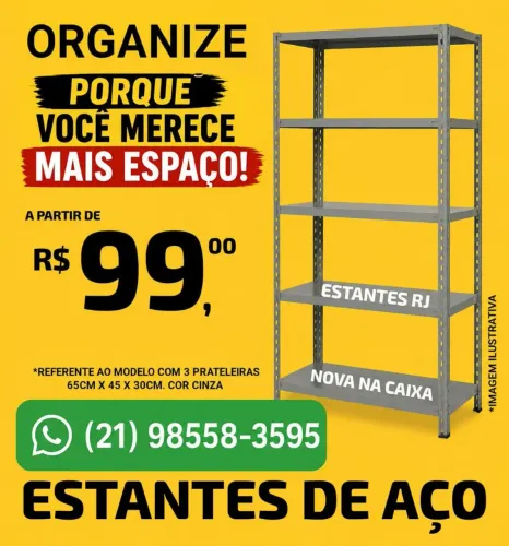 Estantes de Aço (Novas) Produtos Certificados