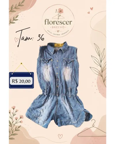 Macaquinho Jeans femenino 