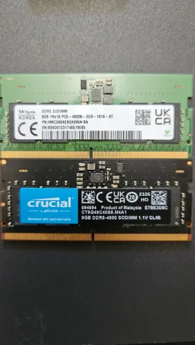 2 unidades Memória RAM 8GB DDR5 4800