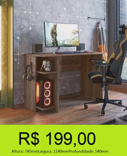 Escrivaninha gamer maravilhosa - Preço bom e qualidade