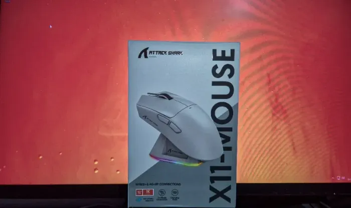 Mouse Gamer Attack Shark X11 Preto (Sem Fio/Bluetooth) + Base Magnética