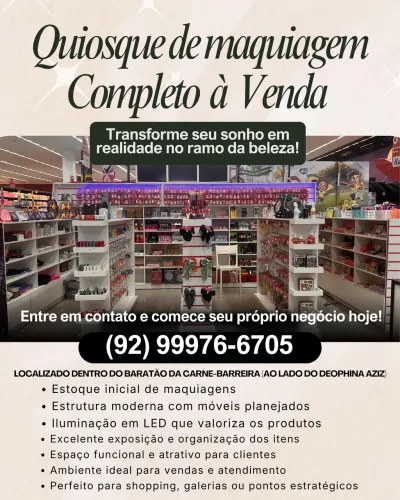 Repasso quiosque de Make dentro Baratão da carne (em funcionamento)