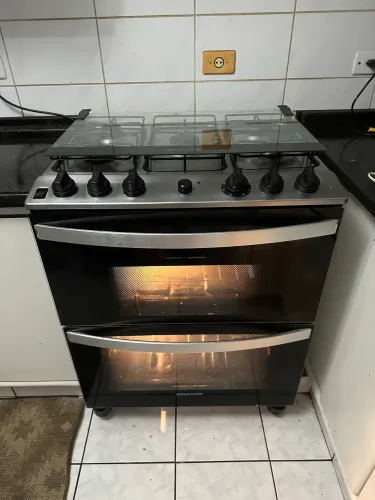 Fogão 5 bocas Brastemp - 2 fornos - a gás - elétrico