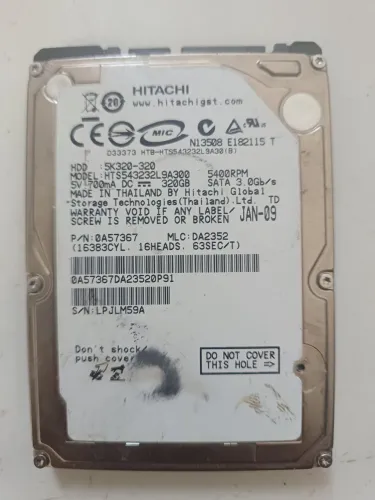 Hd Hitachi 320GB notebook