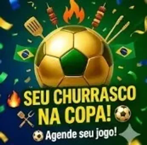 Churrasco completo na sua casa, durante os jogos da copa