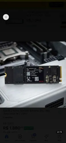 SSD M.2 EXTREME 2TB SANDISK OEM NOVO