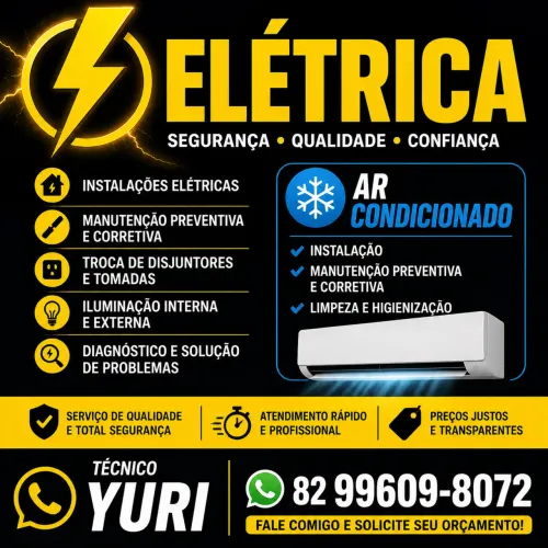 Eletricista e instalador de ar-condicionado