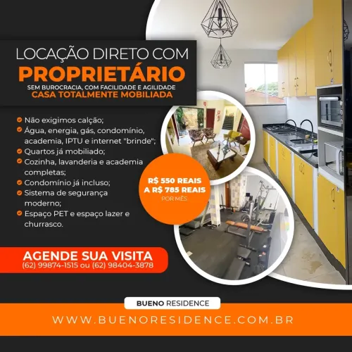 Água, luz, gás, academia ja no aluguel e com internet de brinde