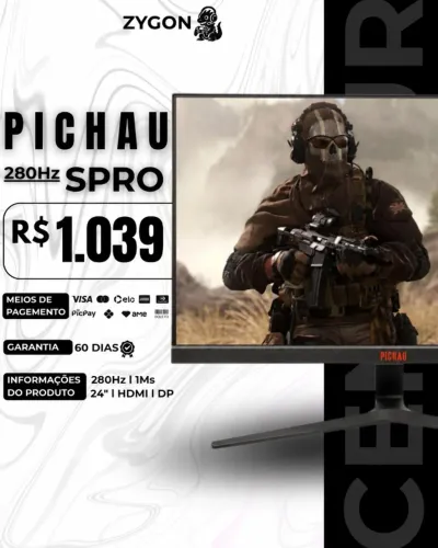 [S/ NOVO] Monitor Gamer 24" 280Hz 1ms Centauri SPRO24 - 60 Dias