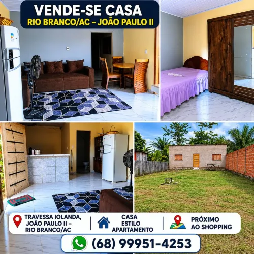 Vendo casa em Rio Branco/AC - João Paulo II<br>