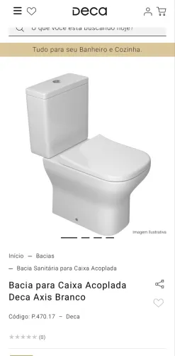 Bacia sanitária + caixa acoplada