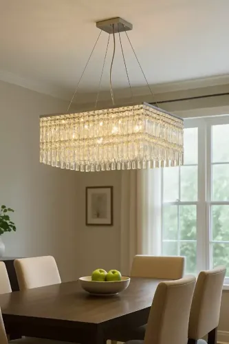 [NOVO] Pendente e Plafon Amsterdã Cristais Transparentes (Luxo)