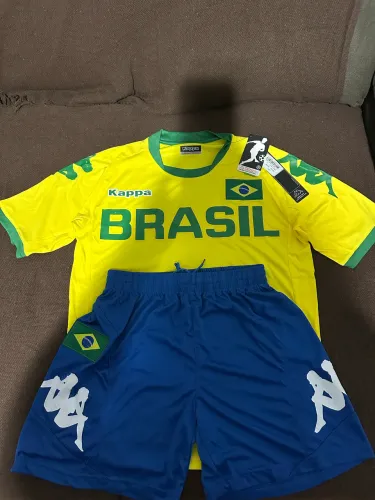 Novo - Conjunto Do Brasil Kappa Original Infantil 14 Anos