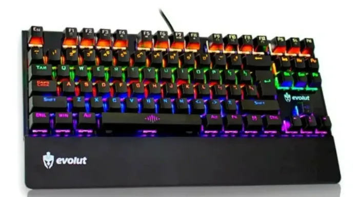 Teclado mecânico com switch azul - Evolut EG-204RB