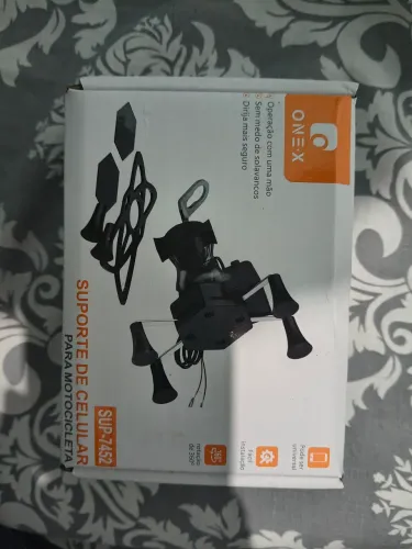 Suporte celular moto com carregador