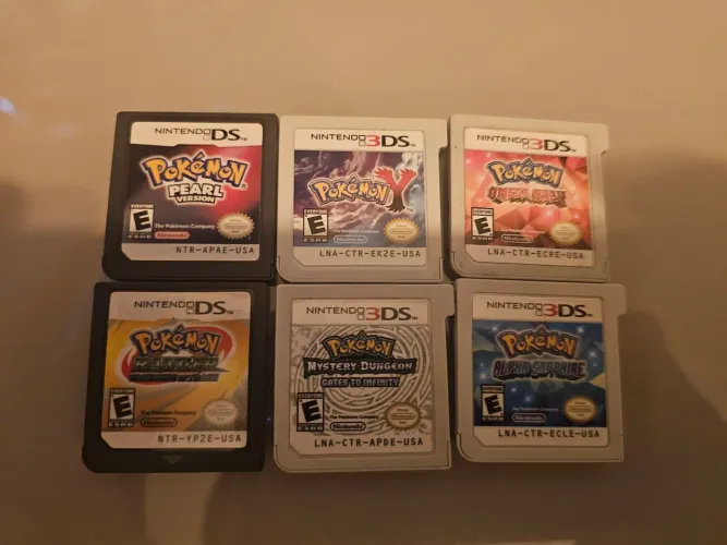 6 jogos pokemon nintendo ds e 3ds originais