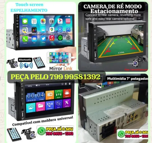 Multimídia, espelhamento, touch screen, carplay