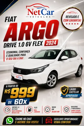 Fiat Argo Drive 1.0 6V Flex 2024