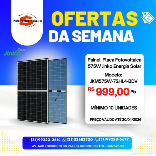 Painel Placa Fotovoltaica 575W Jinko Energia Solar