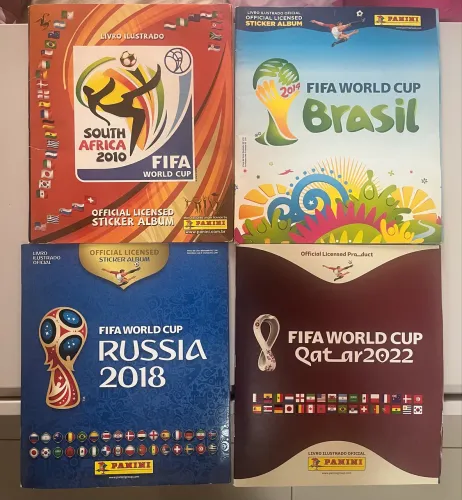 Álbum de figurinha da copa 2010 2014 2018 2022