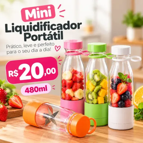 Mini Liquidificador Portátil 480ml ? Só R$20!