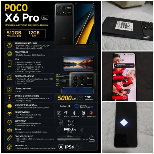 Poco x6 pro 12 de RAM E 512 GB