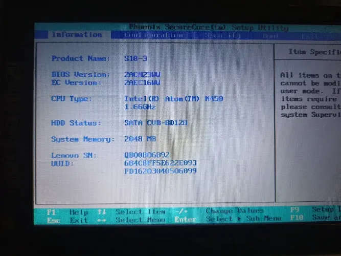 Netbook Ideapad S10-3 - Com detalhes