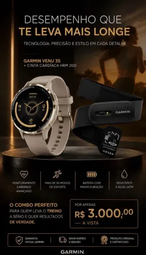 Garmin Venu 3s + cinta cardíaca 