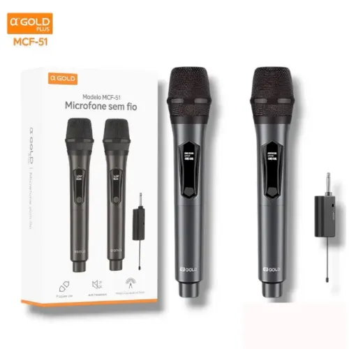 Microfone Sem Fio Duplo 2 Unidades *NOVO*