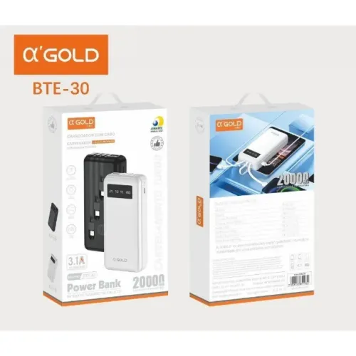 PowerBank Carregador Portátil 20000 mAh Power Bank Anatel Original A'Gold