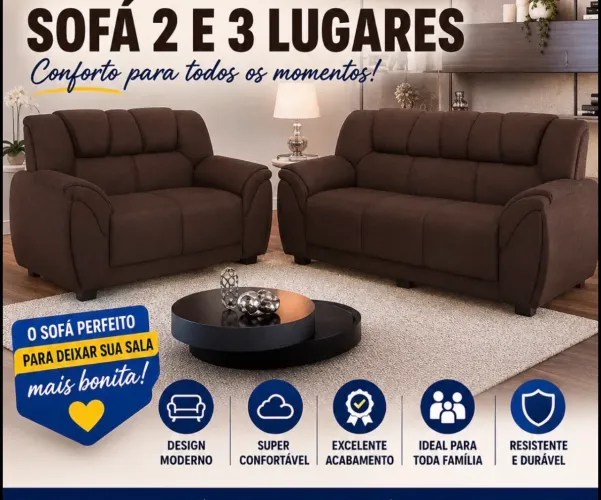 Sofá de 2 e 3 lugares sou de Linhares