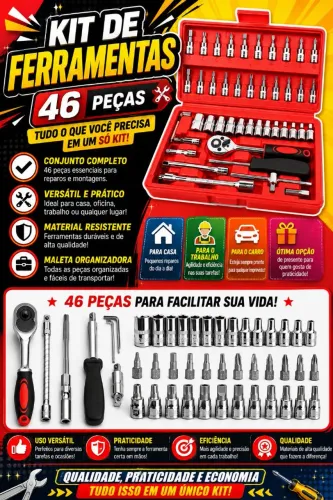 Kit ferramentas 46 Pç