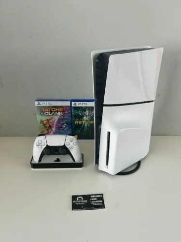 Playstation 5 Slim 1TB Com Leitor de Discos + 2 Jogos (Aceito Cartão)