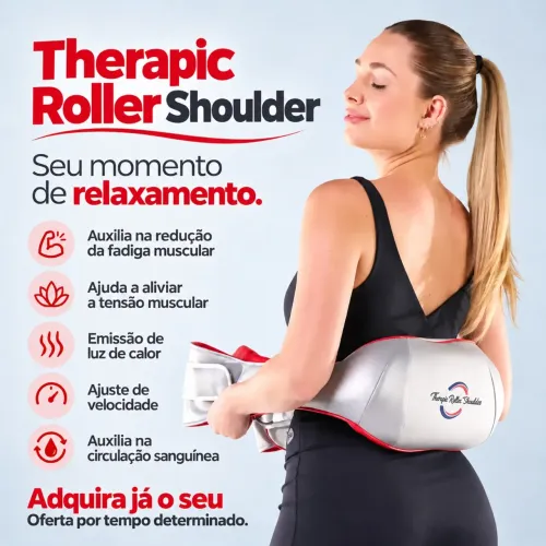 Massageador Portátil Therapic Roller Shoulder com Aquecimento