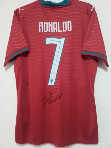 Camisa Portugal Copa Mundo 2026 #7 Cristiano Ronaldo Autografada Certificada