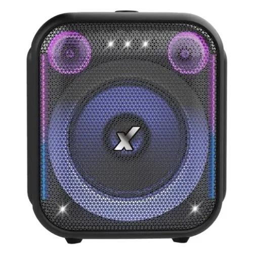 Caixa de Som Amplificada Amvox ACA 410 Neon Preto 410W Bluetooth Até 4 Horas de Bateria